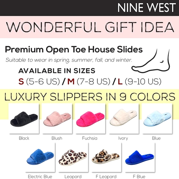 Nine West Fushia Fluffy Fur Slippers NWT - Picture 8 of 14